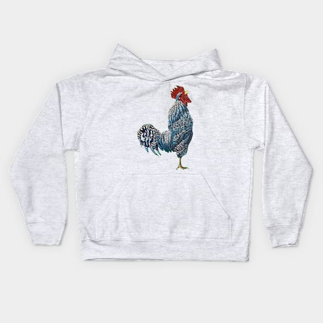 Rocky the Barred Rock Kids Hoodie by chadtheartist